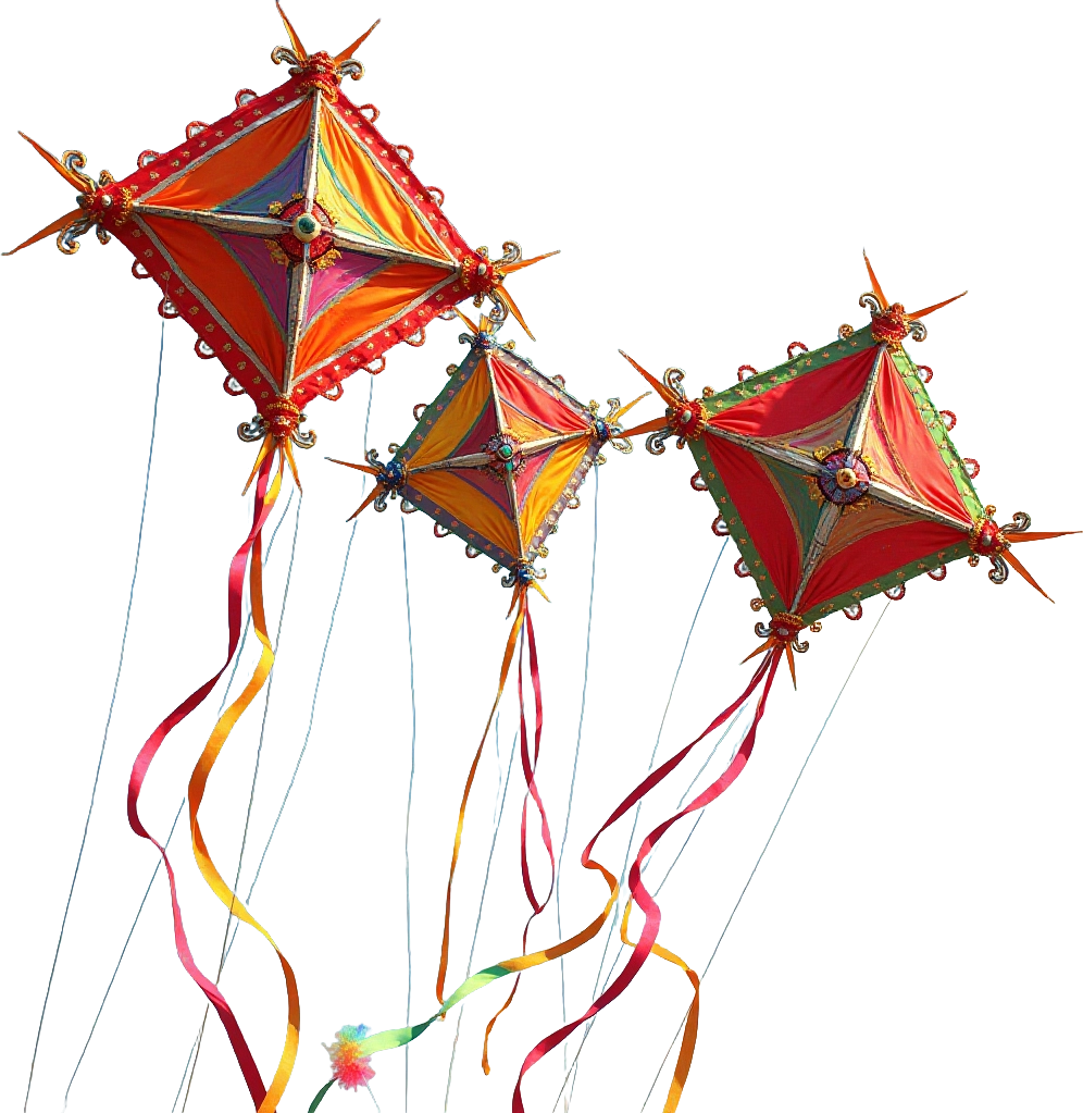 Colorful Kites in Flight